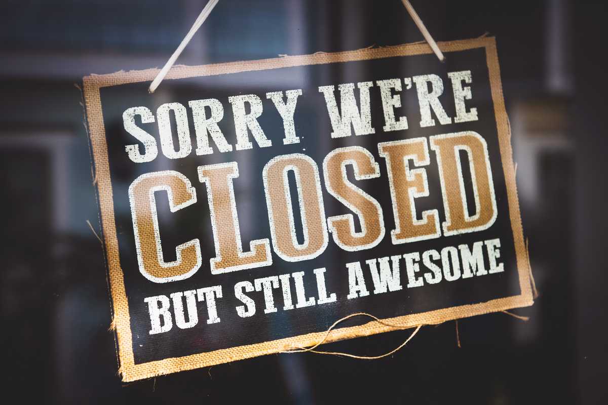 Closed but awesome sign